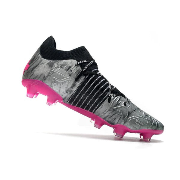 Chuteira Puma Future Z 1.1 Campo FG/AG - Preto/Rosa/Verde