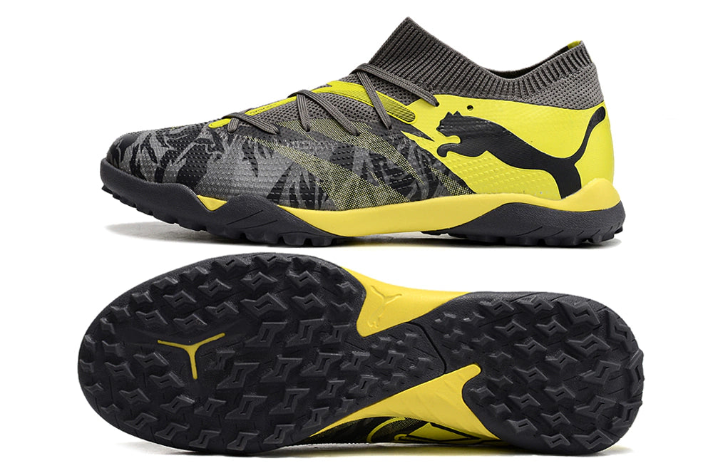 Chuteira Puma Future 7 Match Society - Cinza/Amarelo