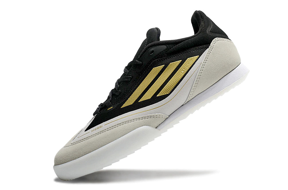 Chuteira Adidas X F50 Futsal - Branco/Preto/Dourado