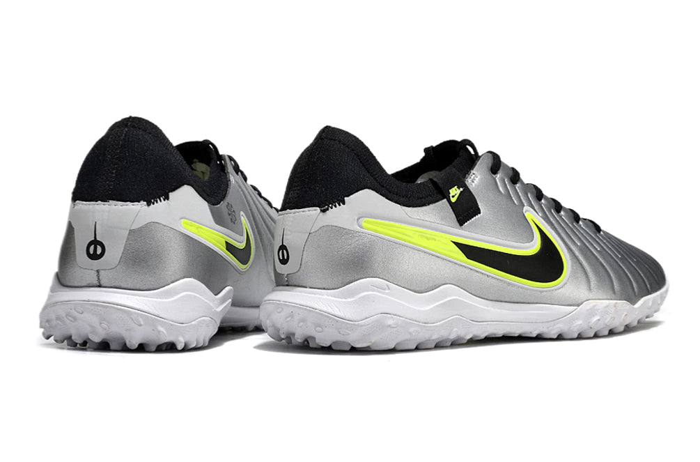 Chuteira Nike Tiempo 10 Pro Society - Cinza/Preto/Branco