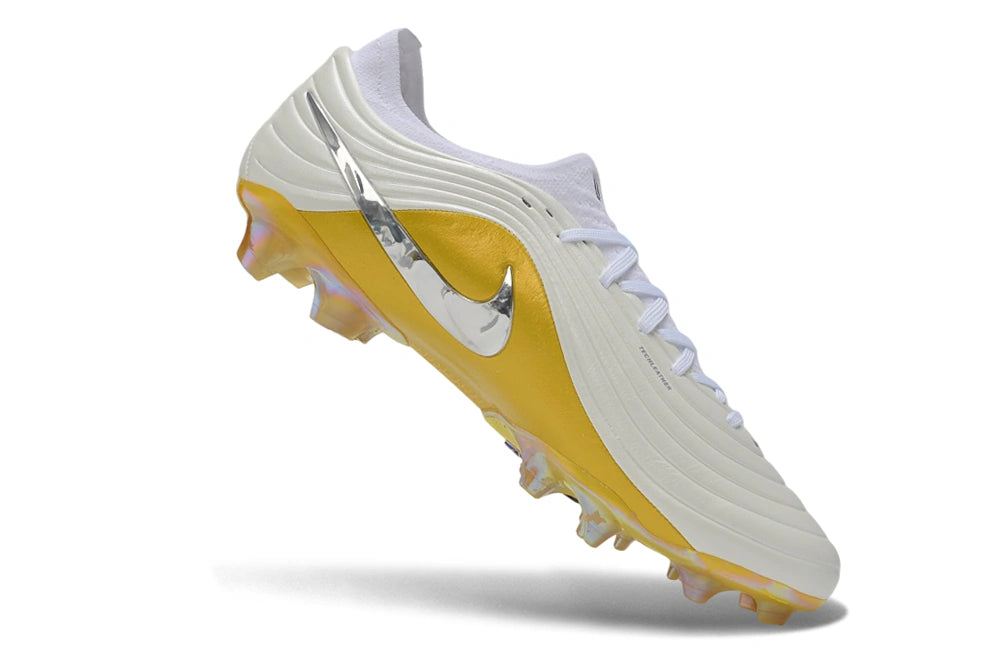Chuteira Nike Tiempo Maestro Elite FG - Branco/Dourada