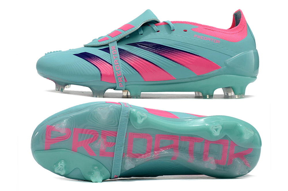 Chuteira Adidas Predstrike Elite Campo - Azul/Rosa