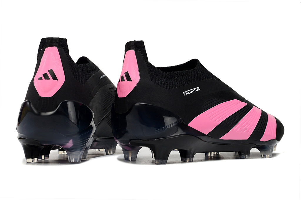 Chuteira Adidas Predstrike Elite Laceless Campo - Preto/Rosa