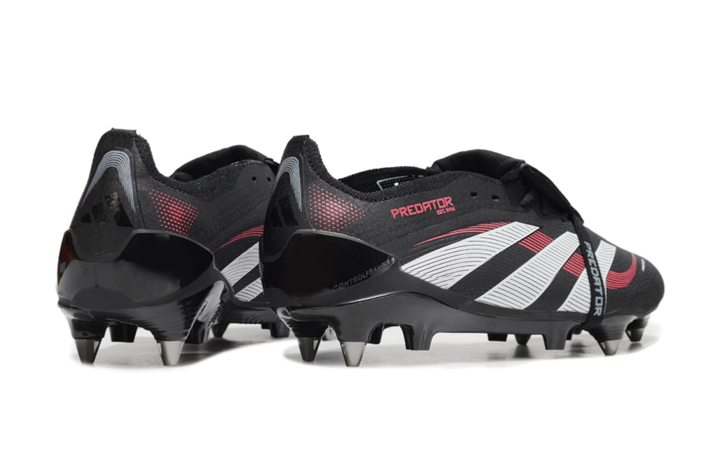 Chuteira Adidas Predator 25 Elite Tongue SG - Preto/Branco