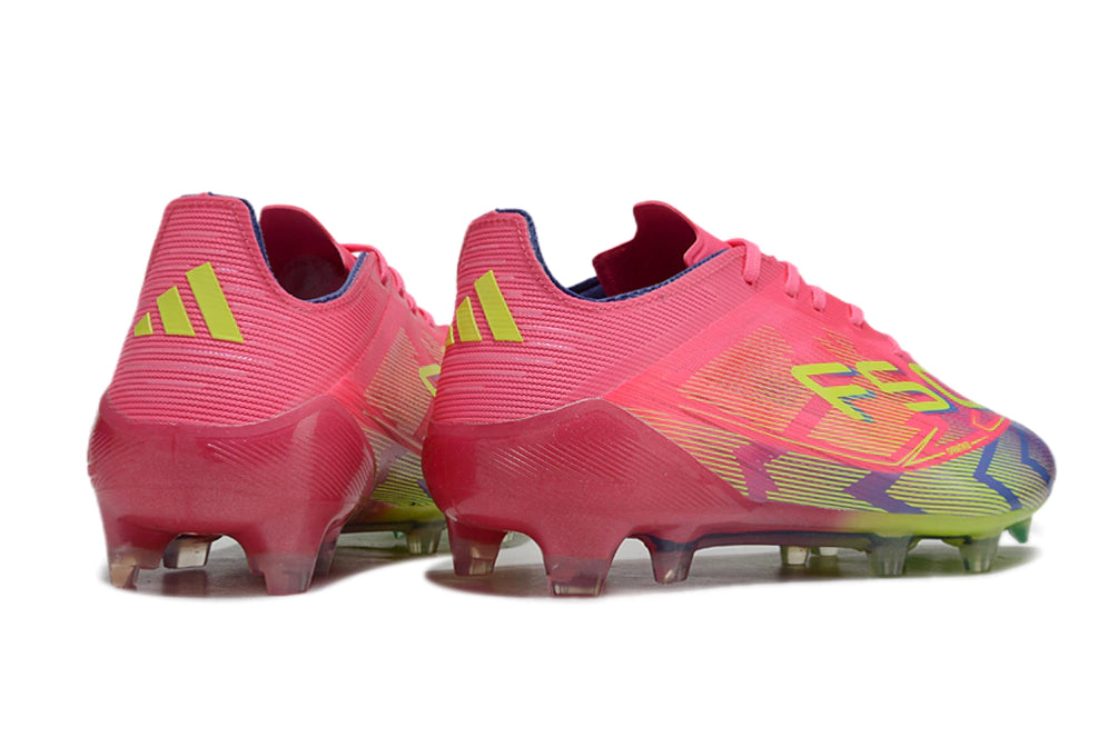 Chuteira Adidas F50 X Campo - Rosa/Verde/Azul