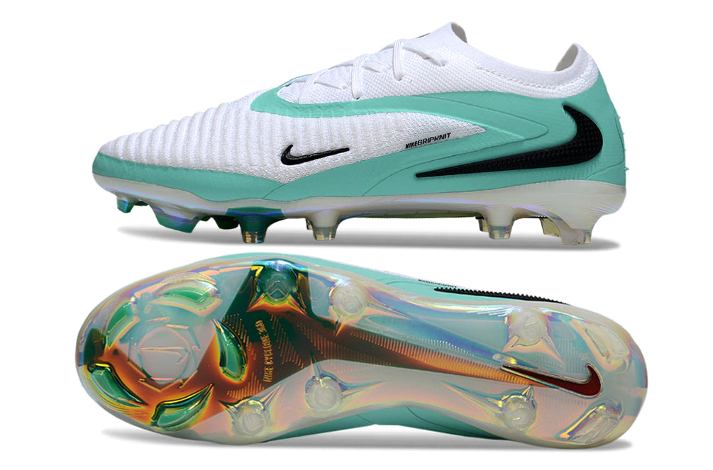 Chuteira Campo NIKE Phantom 6 Elite FG - Branco/Azul