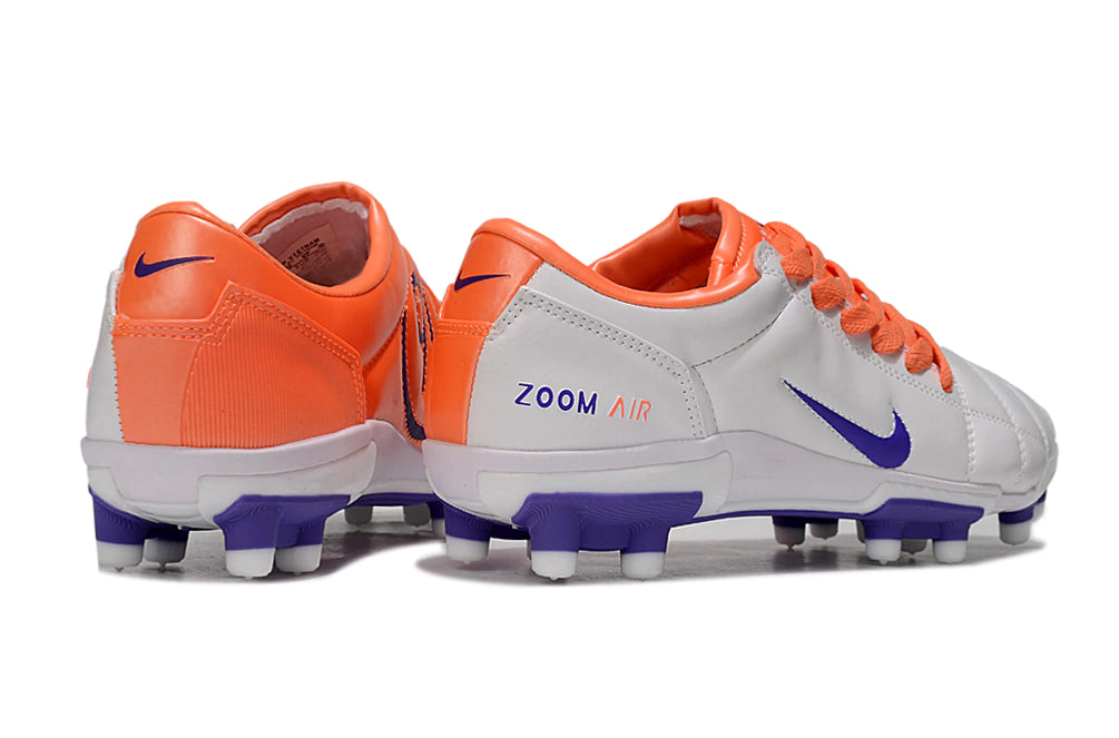 Chuteira Nike Total 90 Campo - Branco/Laranja