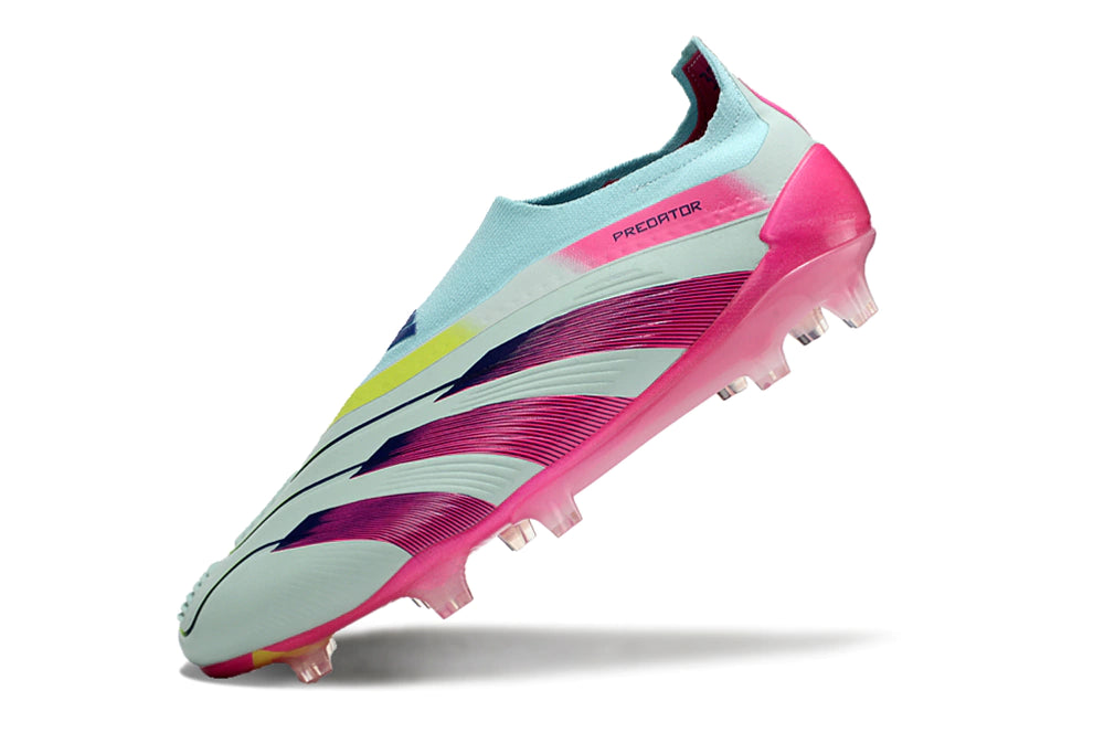 Chuteira Adidas Predstrike Elite Laceless Campo - Azul/Rosa