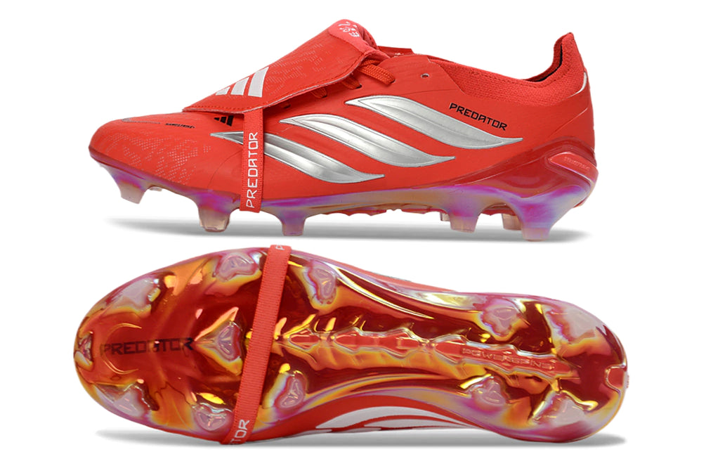 Chuteira Adidas Predator Tongue 26 Elite FG - Vermelho