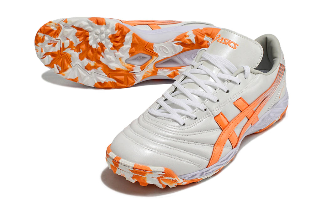 Chuteira Asics Japan Society - Branco/Laranja/Prata