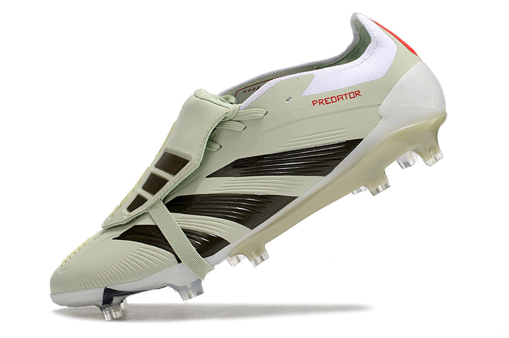 Chuteira Adidas Predator Elite Campo FG - Bege/Preto/Branco