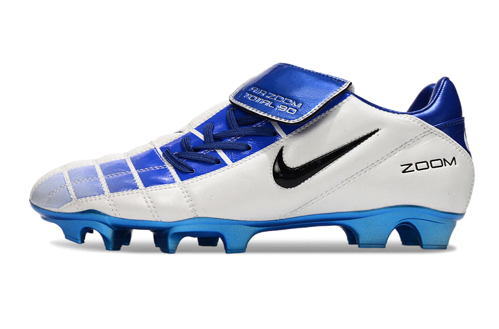 Chuteira Nike Total 90 Campo - Branco/Azul