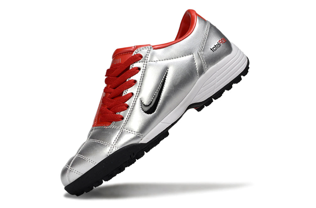 Chuteira Nike Total 90 Society - Prata/Vermelho