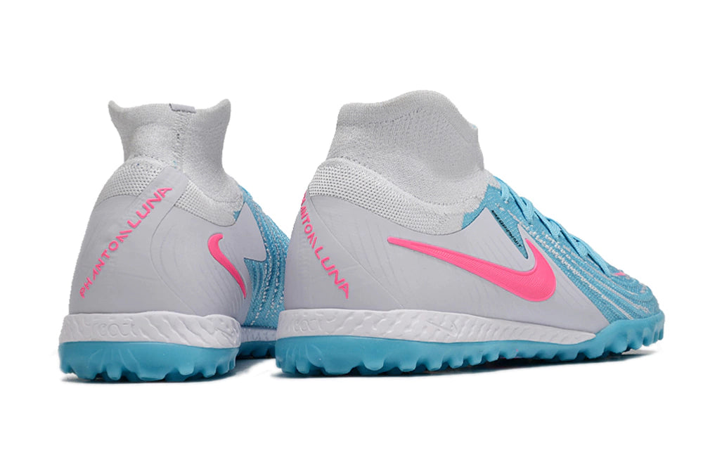 Chuteira Nike React Phantom Luna 2 Elite Society - Azul/Rosa