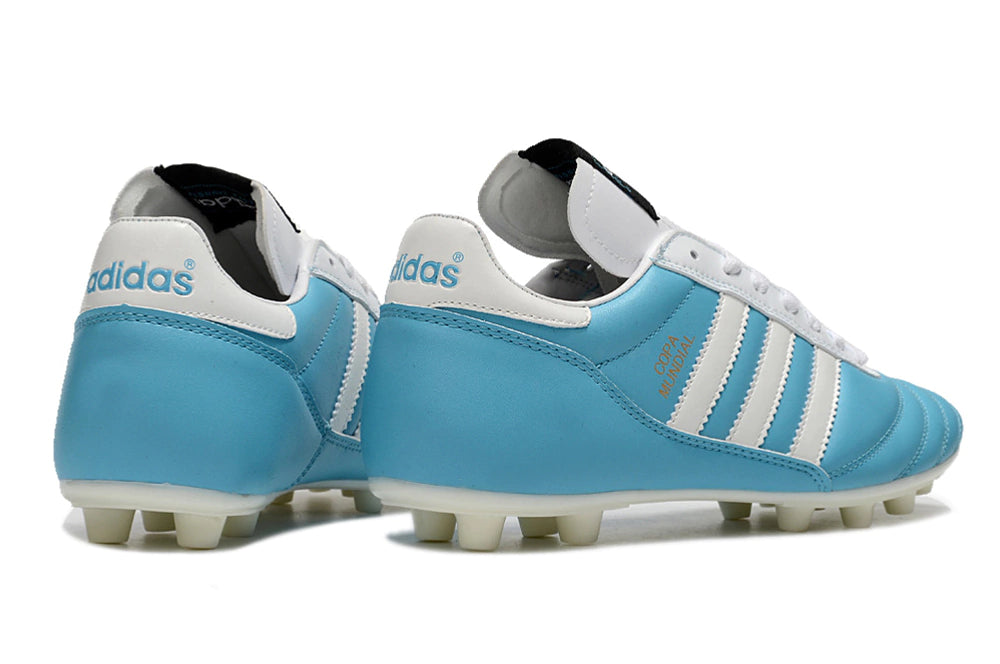 Chuteira Adidas Mundial Campo FG - Azul/Branco