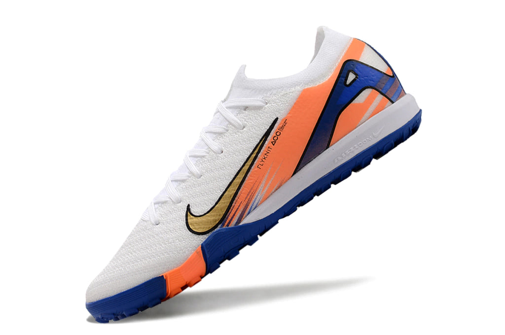 Chuteira Nike Mercurial Vapor 16 Elite Society - Branco/Azul/Laranja