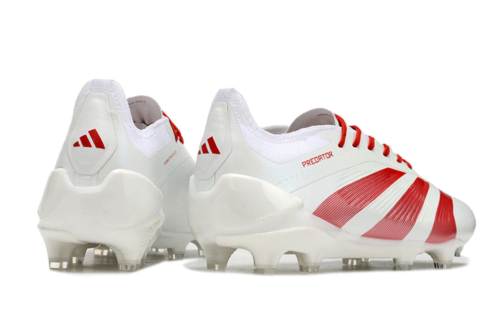 Chuteira Adidas Predator Elite Campo FG - Branco/Vermelho