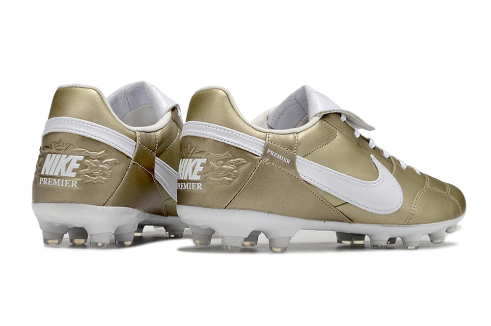 Chuteira Nike Premier 3 FG - Dourado/Branco