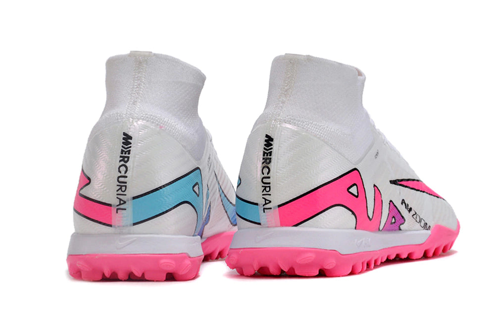 Chuteira Nike Mercurial Superfly 9 Elite Society - Branco/Rosa