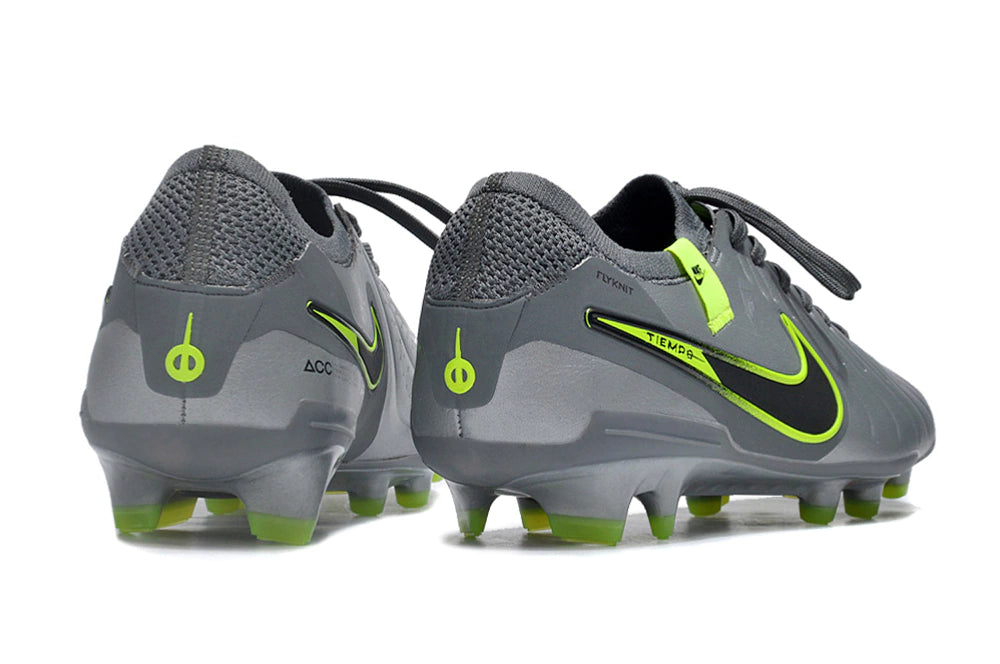 Chuteira Nike Tiempo 10 Elite Campo FG - Cinza/Verde