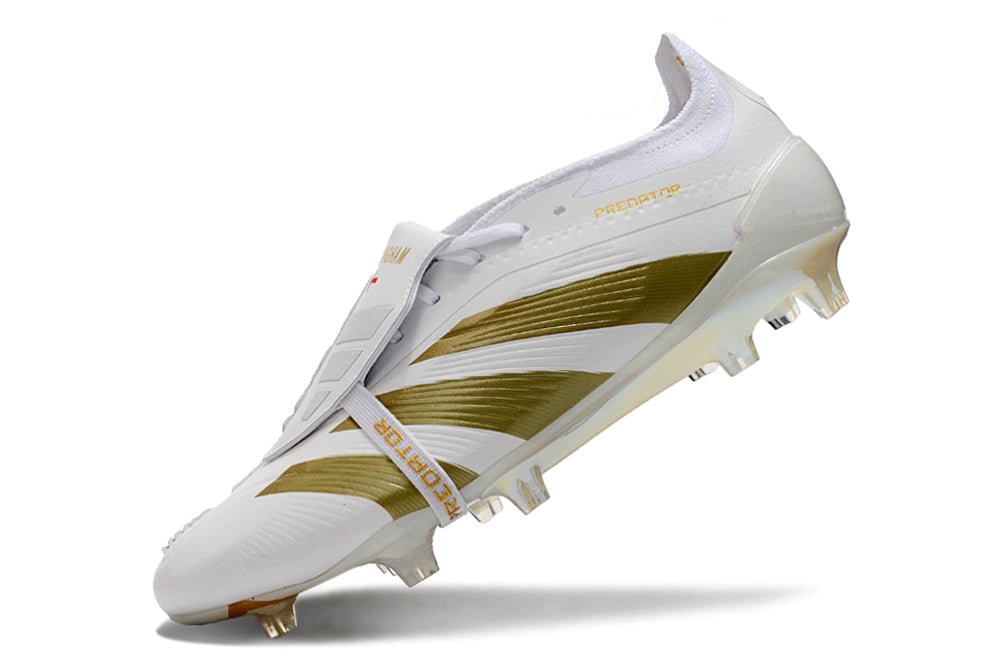 Chuteira Adidas Predstrike Elite Campo - Branco/Dourado