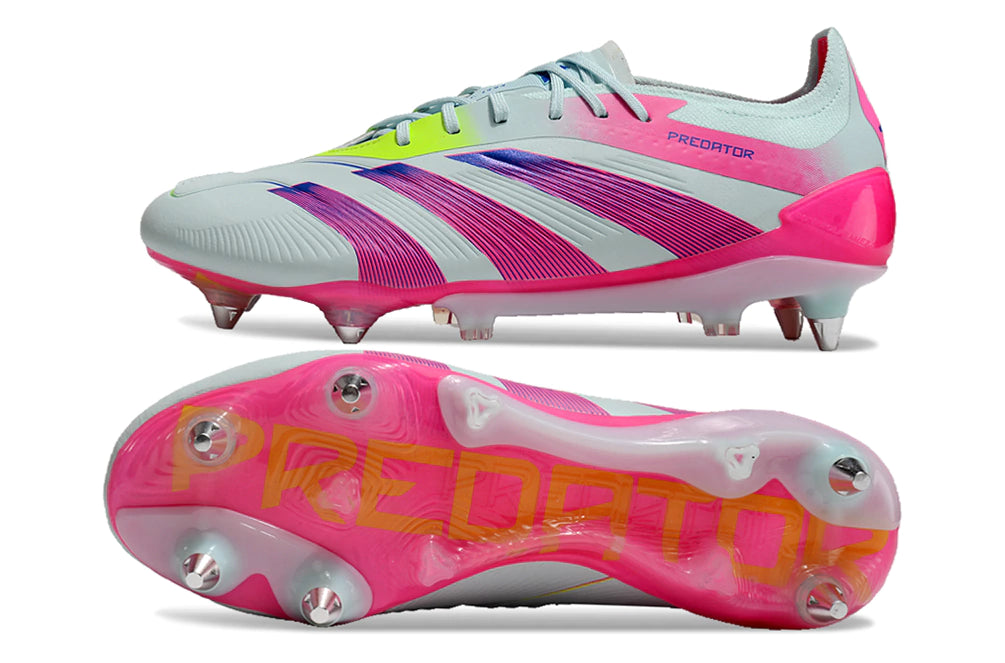 Chuteira Adidas Predator Elite SG - Azul/Rosa