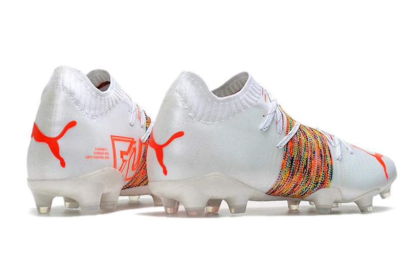 Chuteira Puma Future Z 1.1 Campo FG/AG - Branco/Laranja