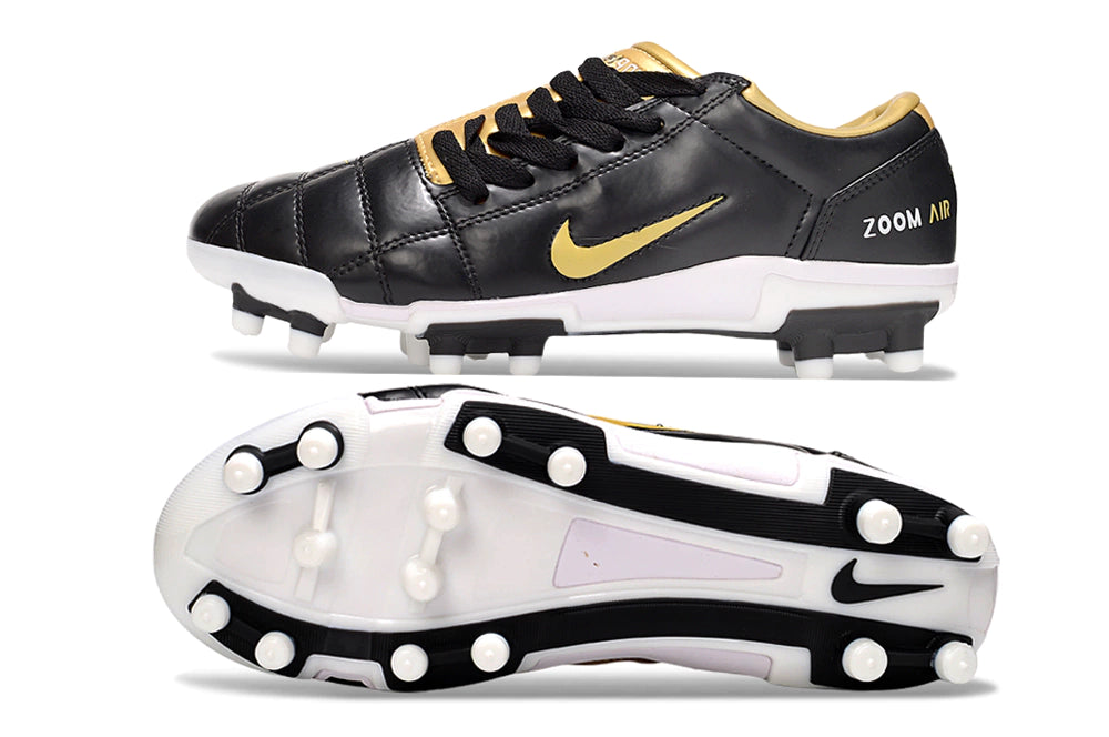 Chuteira Nike Total 90 Campo - Preto/Dourado