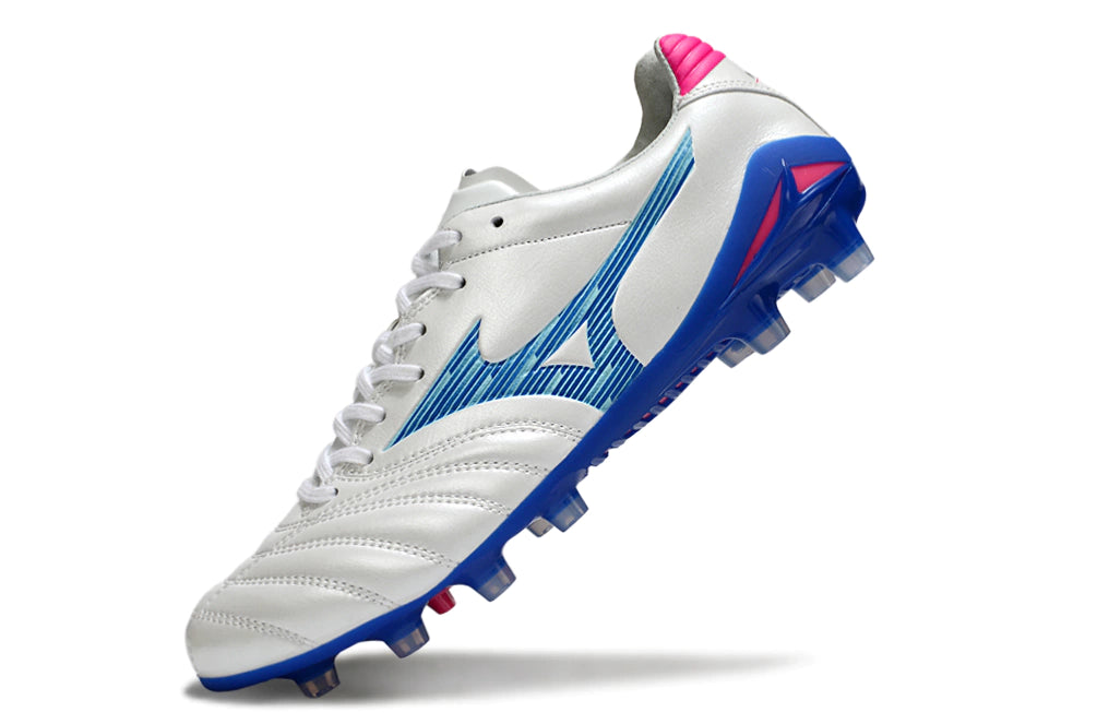 Chuteira Mizuno Morelia Neo 4 Campo - Branco/Azul