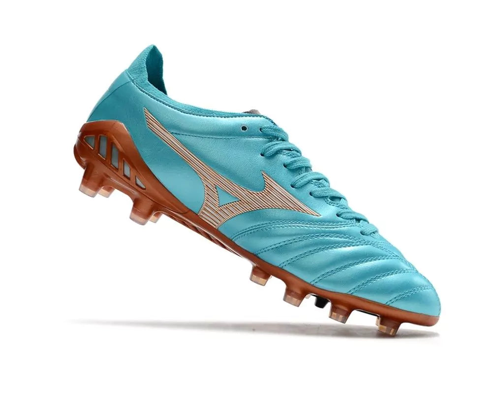 Chuteira Mizuno Morelia Neo 3 Campo FG - Azul/Marrom