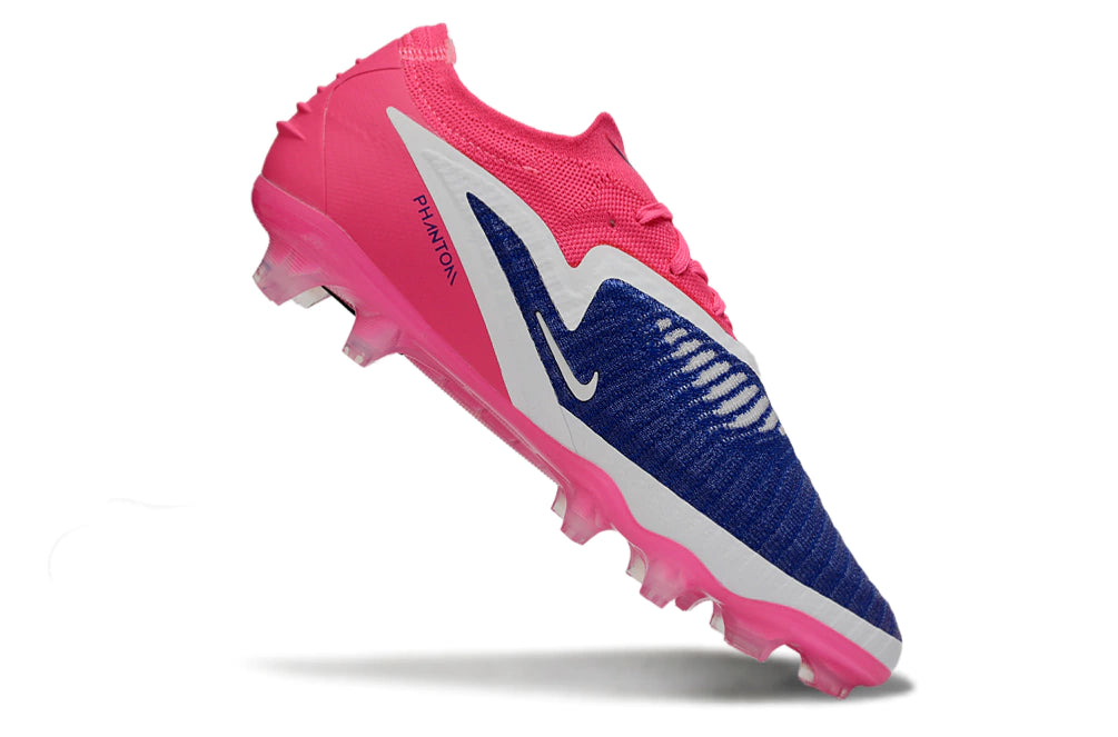 Chuteira Campo NIKE Phantom 6 Elite FG - Rosa/Azul