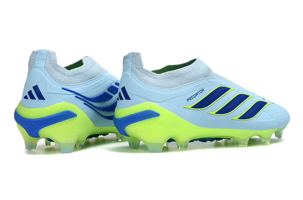 Chuteira Adidas Predator Laceless 26 Elite FG - Azul/Verde