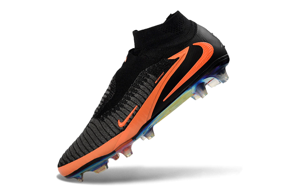 Chuteira Nike Phantom 6 Elite Botinha Campo - Preto/Laranja