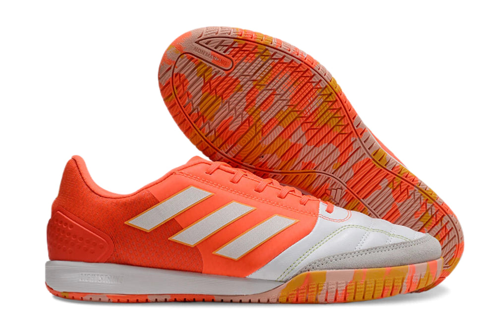 Chuteira Adidas Top Sala Futsal - Branco/Laranja