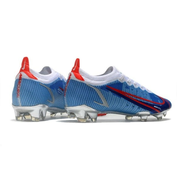 Chuteira Nike Mercurial Vapor 14 Elite Campo FG - Azul/Branco/Vermelho
