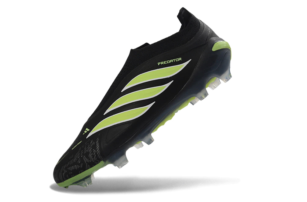 Chuteira Adidas Predator Laceless 26 Elite FG - Preto/Verde