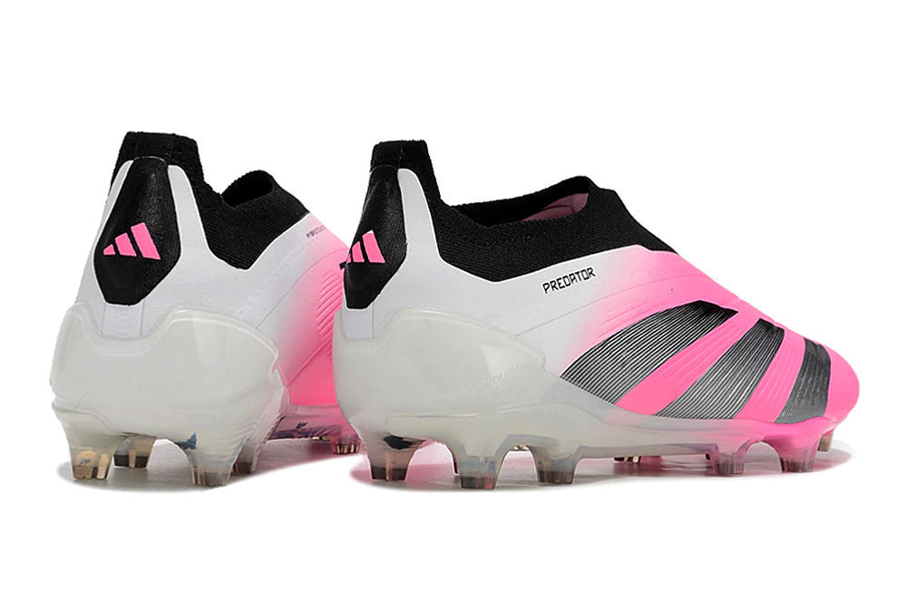Chuteira Adidas Predstrike Elite Laceless Campo - Branco/Rosa