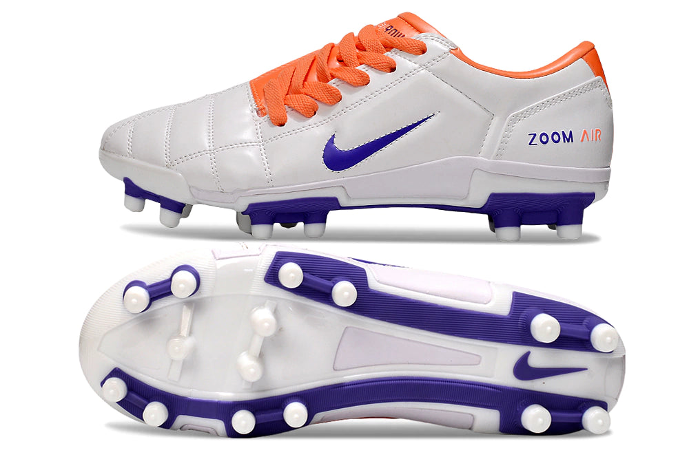 Chuteira Nike Total 90 Campo - Branco/Laranja