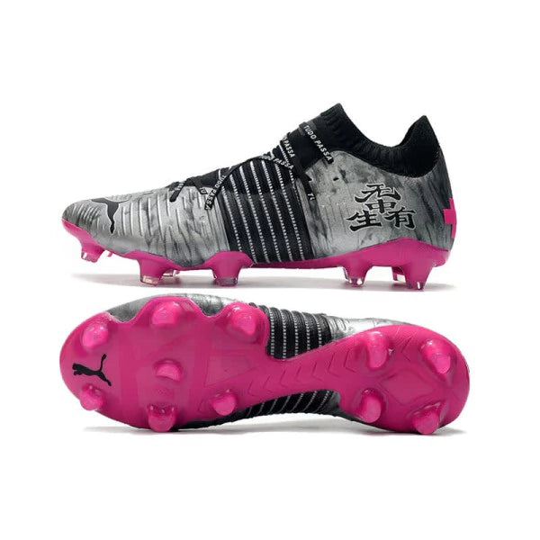 Chuteira Puma Future Z 1.1 Campo FG/AG - Preto/Rosa/Verde