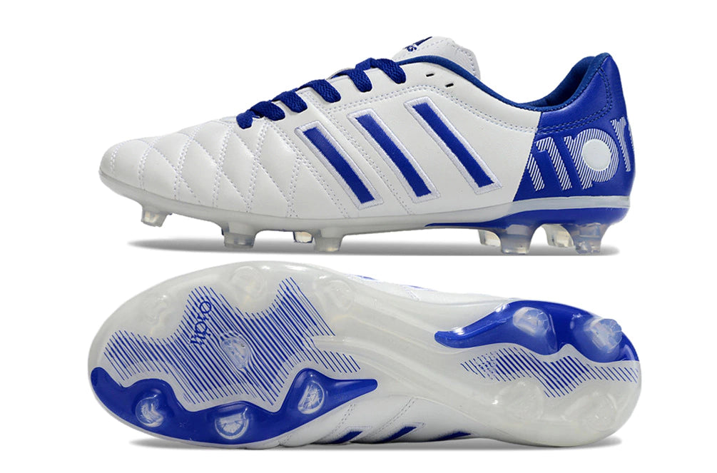Chuteira Adidas Adipure 11Pro Campo FG - Branco/Azul