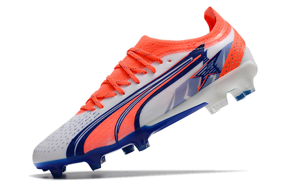 Chuteira Puma Ultra Ultimate Campo FG - Laranja/Azul