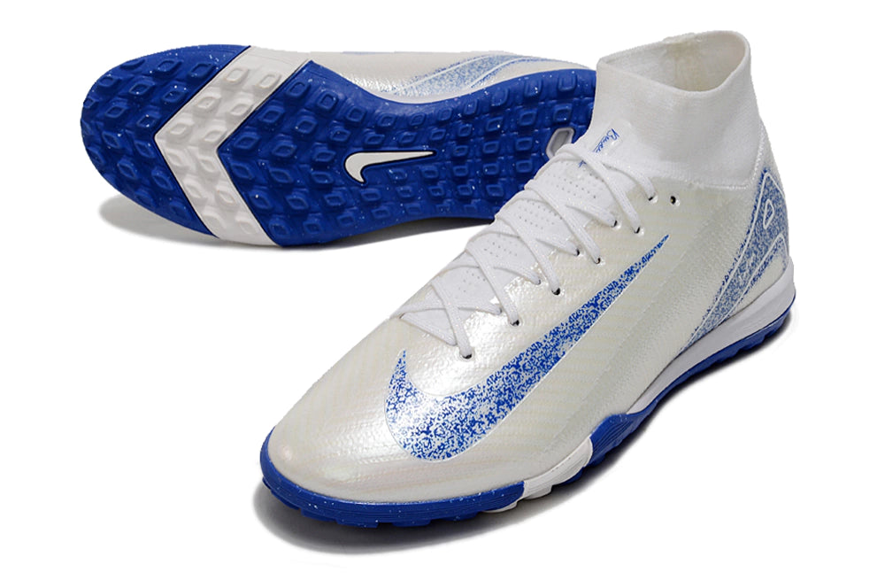 Chuteira Nike Mercurial Superfly 10 Elite Society - Branco/Azul