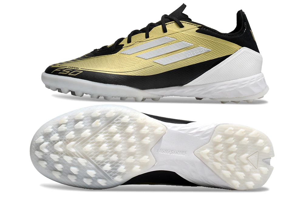 Chuteira Adidas X F50 Pro Society - Preto/Branco/Dourado