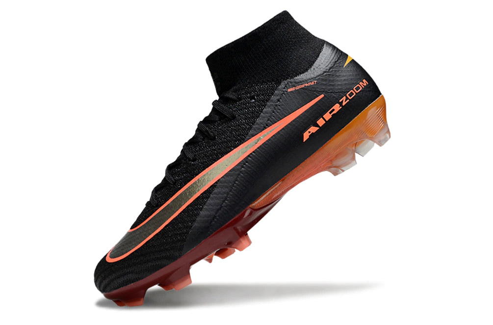 Chuteira Nike Air Zoom Mercurial Superfly 10 Elite Campo - Preto/Laranja