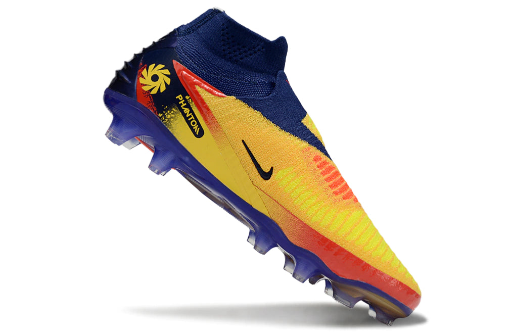 Chuteira Nike Phantom 6 Elite Botinha Campo - Amarelo/Azul