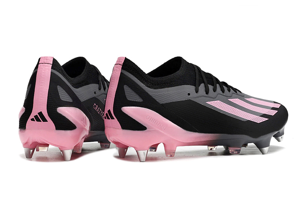 Chuteira Adidas X CrazyFast.1 SG - Preto/Rosa