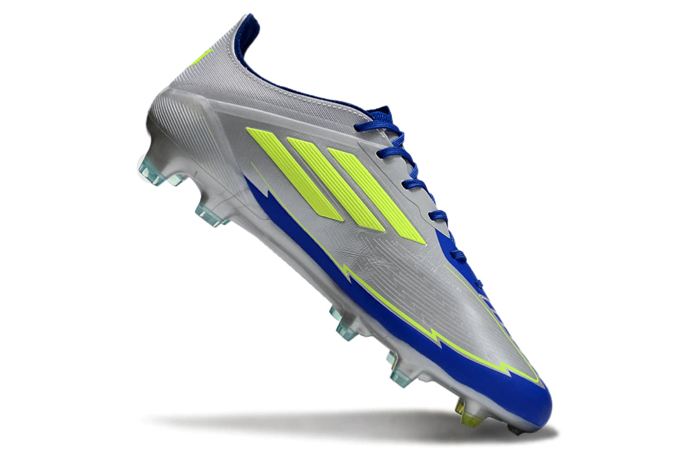 Chuteira Adidas F50 X Campo - Prata/Azul/Verde