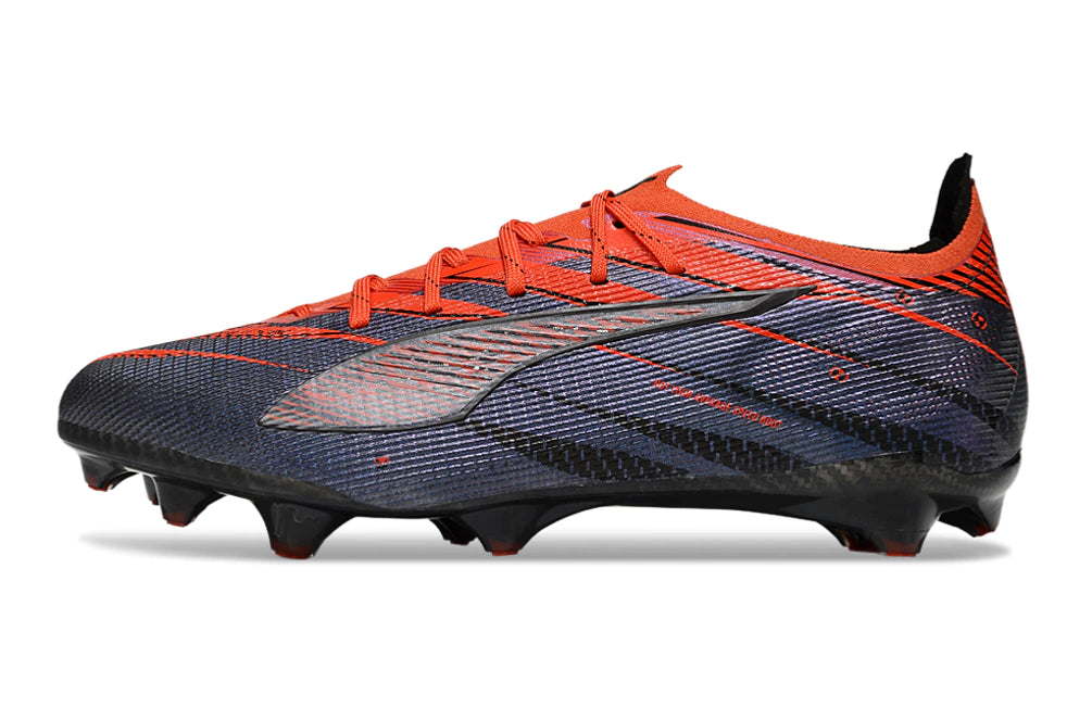 Chuteira Puma Ultra 5 Carbon FG - Cinza/Laranja