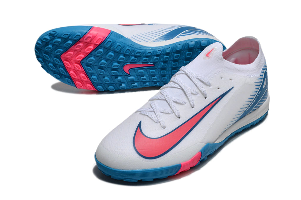 Chuteira Nike Mercurial Vapor 16 Elite Society - Branco/Azul/Rosa