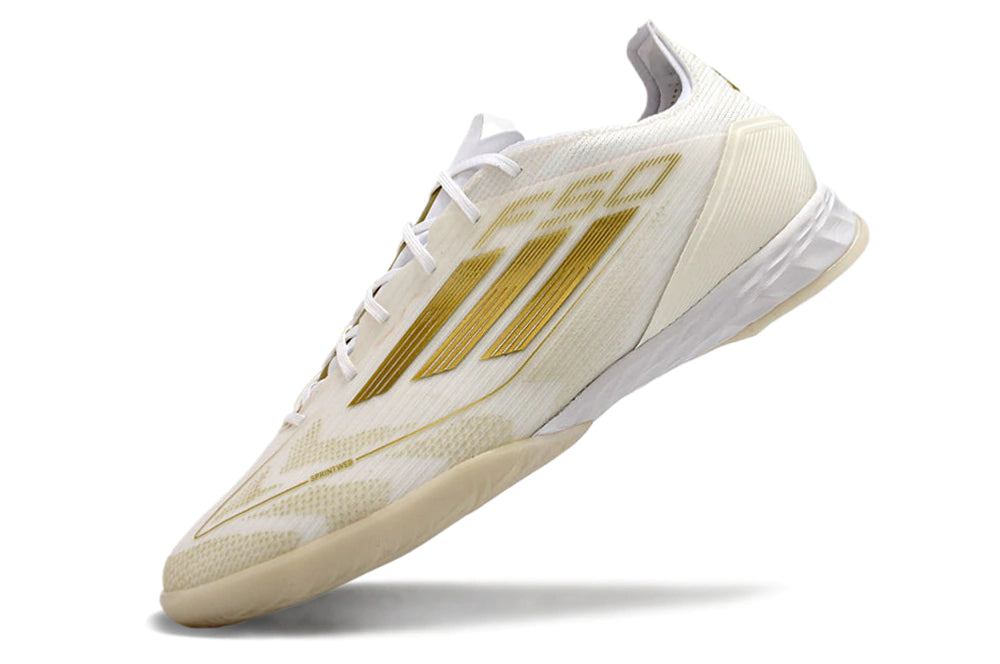 Chuteira Adidas X F50 Futsal - Branco/Dourado